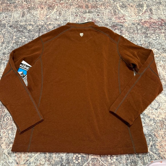 KÜHL KUHL Revel 1/4 Zip Pullover Men's XL Red Rock Fleece Hiking Outdoor NWT - Picture 2 of 5